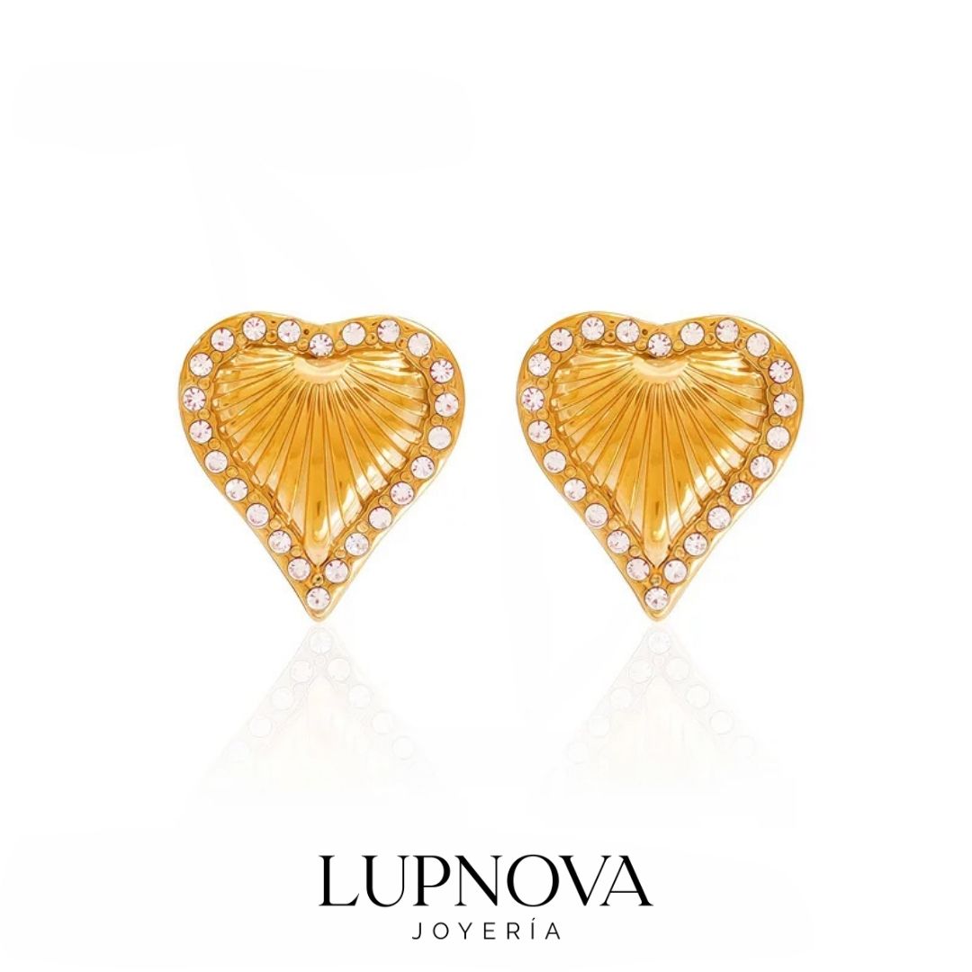 Aretes Corazón Glam - Imagen 2