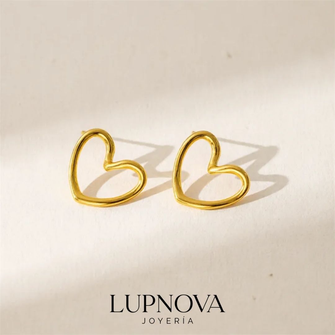 Aretes Corazón Minimal - Imagen 3