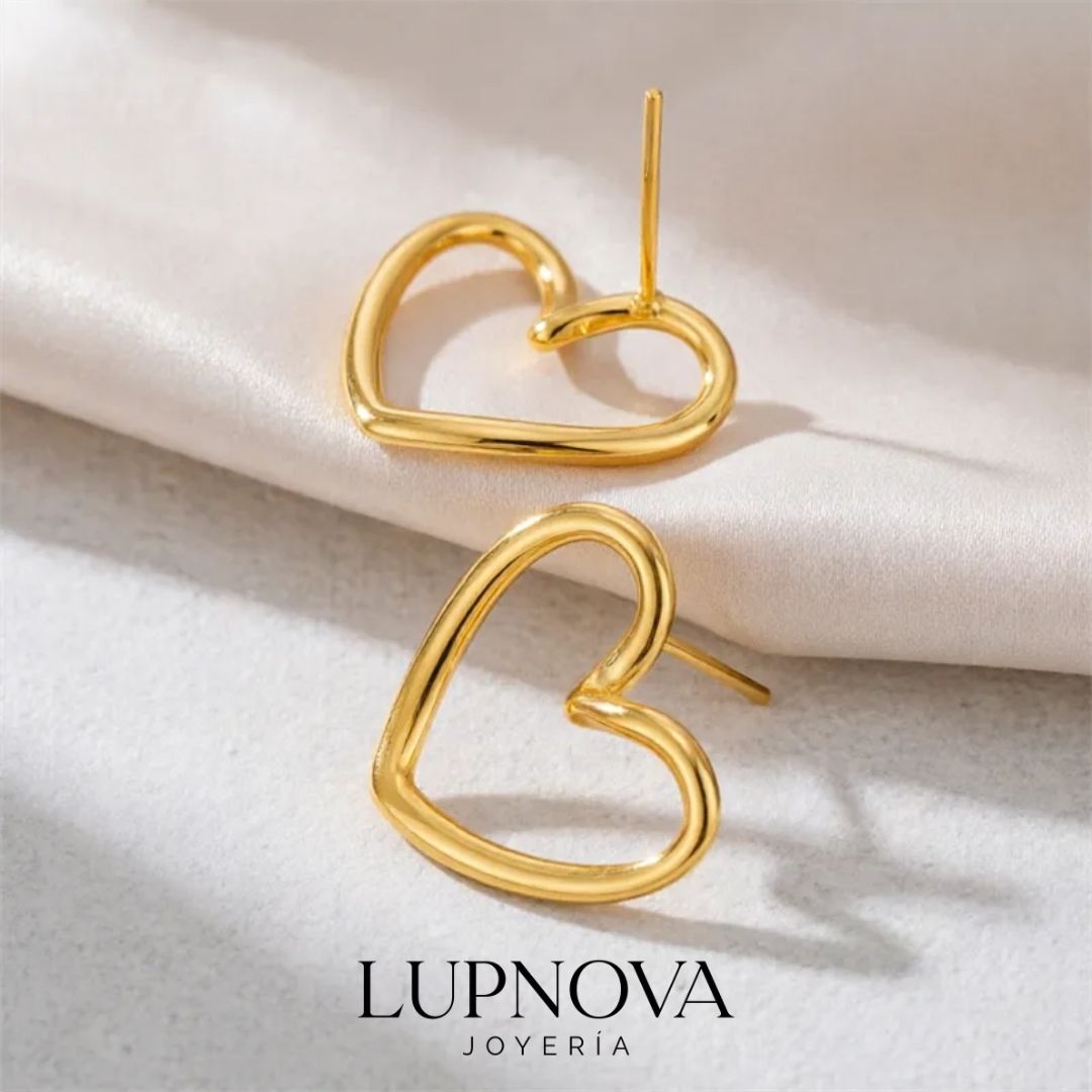 Aretes Corazón Minimal - Imagen 2