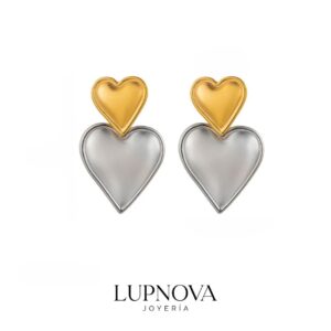 Aretes Twin Hearts