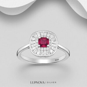 Anillo Crimson Halo Plata925