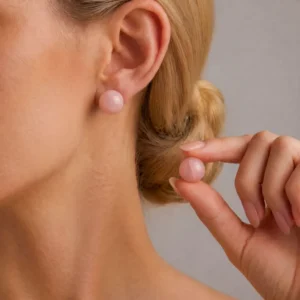Aretes Esfera Rosa