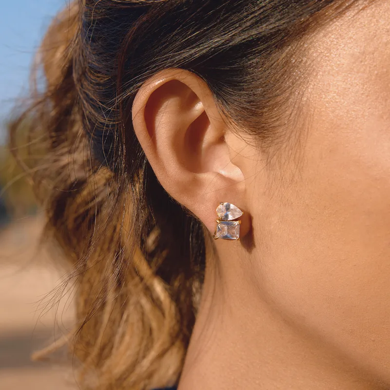 Aretes Cristal Dúo - Imagen 2